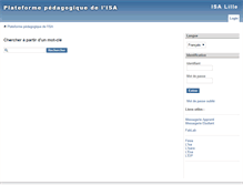 Tablet Screenshot of intranet.isa-lille.fr